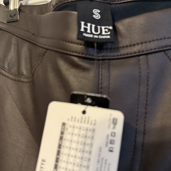 Hue Black Faux Leather Leggings – Size Small, NWT, Stretch Fit - Picture 4 of 4